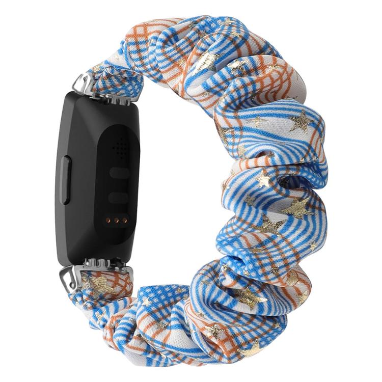 xDfind Polyester Elastic Wreath Watch Band For Fitbit Inspire, Size:L