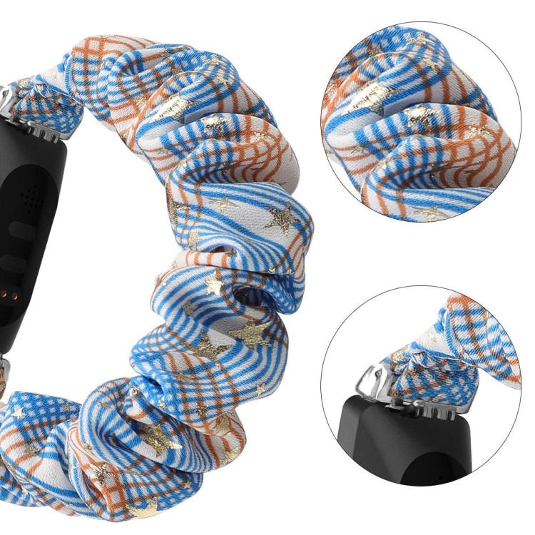 xDfind Polyester Elastic Wreath Watch Band For Fitbit Inspire, Size:L