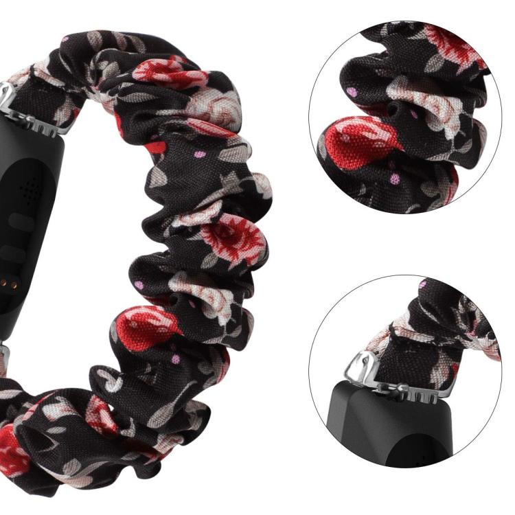 xDfind Polyester Elastic Wreath Watch Band For Fitbit Inspire, Size:L