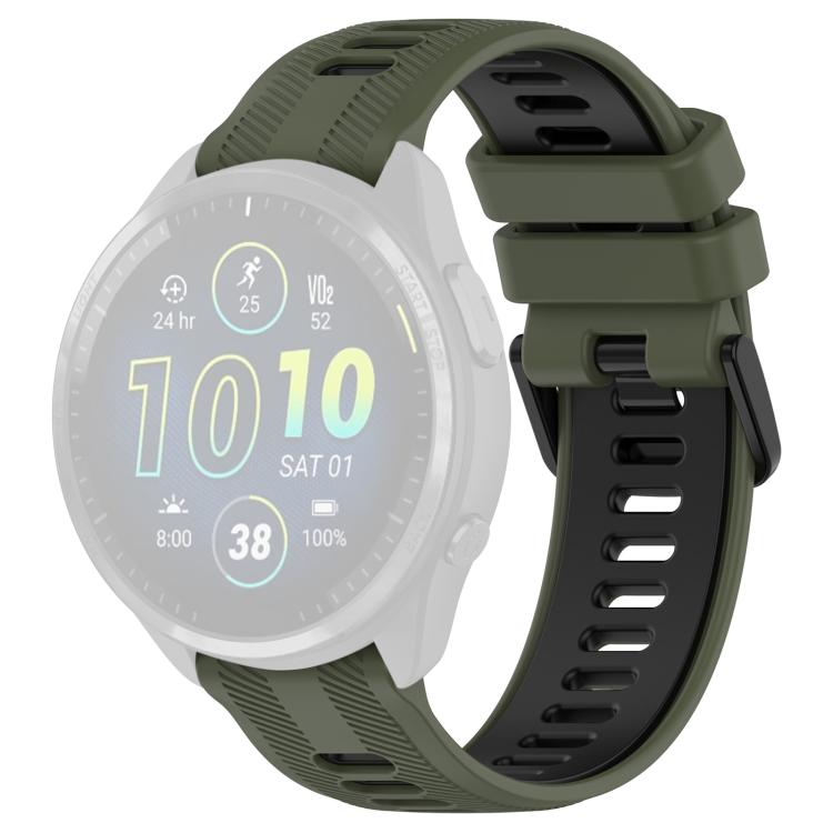 For Garmin Forerunner 965 xDfind Two Color Silicone Watch Band