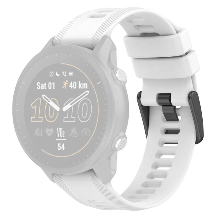 For Garmin Forerunner 955 xDfind Black Buckle Solid Color Silicone Watch Band