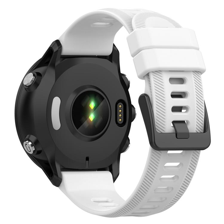 For Garmin Forerunner 955 xDfind Black Buckle Solid Color Silicone Watch Band