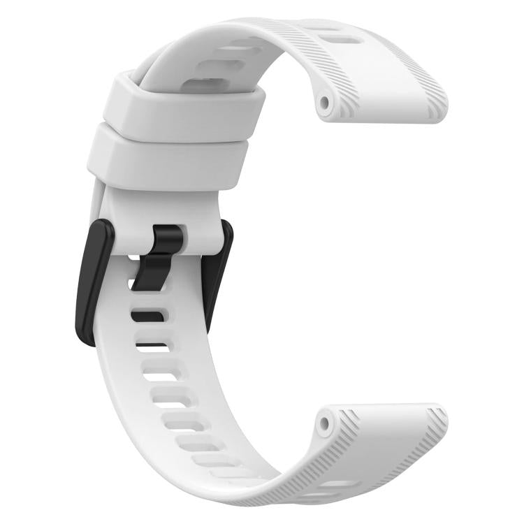 For Garmin Forerunner 955 xDfind Black Buckle Solid Color Silicone Watch Band