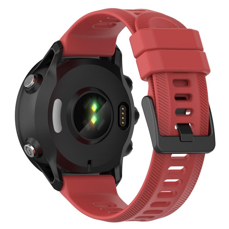 For Garmin Forerunner 955 xDfind Black Buckle Solid Color Silicone Watch Band