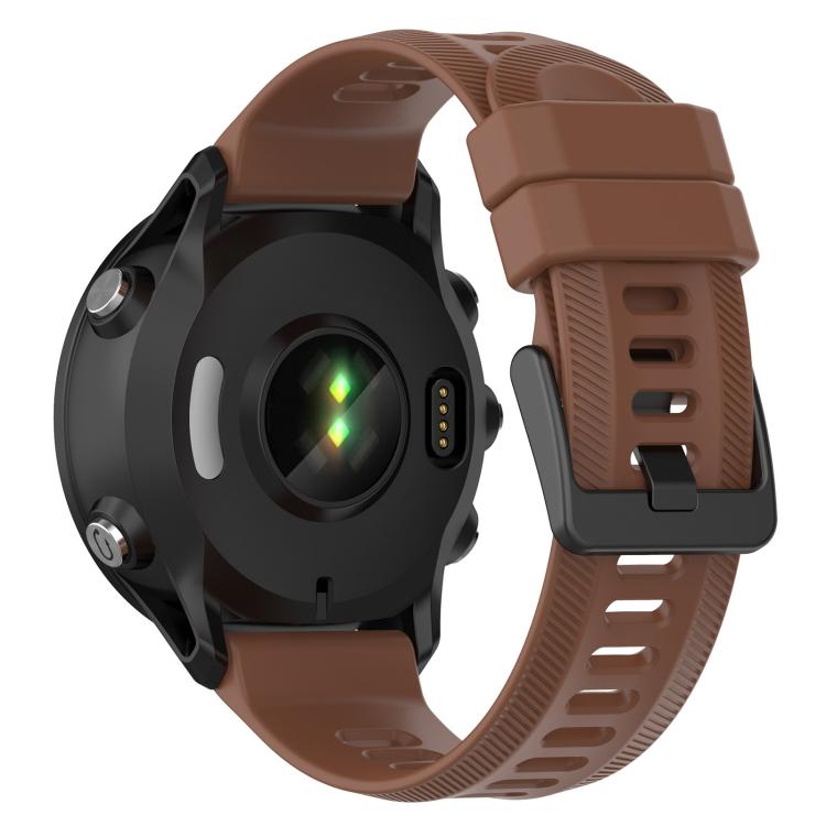 For Garmin Forerunner 955 xDfind Black Buckle Solid Color Silicone Watch Band