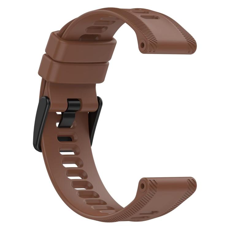 For Garmin Forerunner 955 xDfind Black Buckle Solid Color Silicone Watch Band