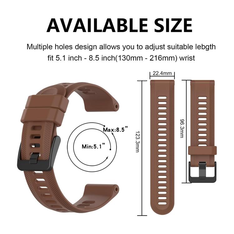 For Garmin Forerunner 955 xDfind Black Buckle Solid Color Silicone Watch Band