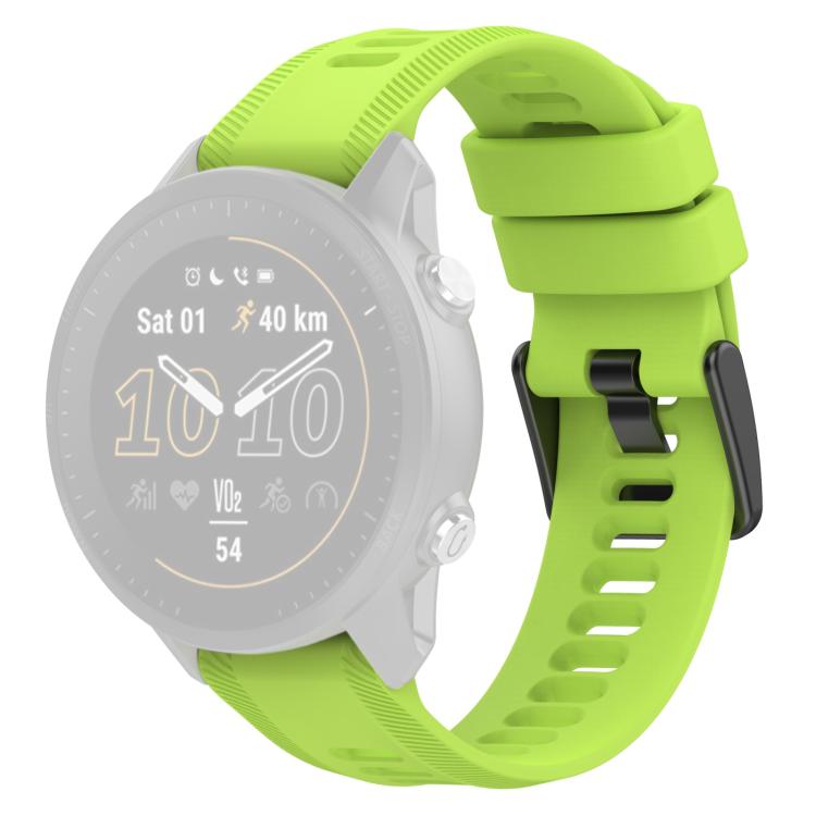 For Garmin Forerunner 955 xDfind Black Buckle Solid Color Silicone Watch Band