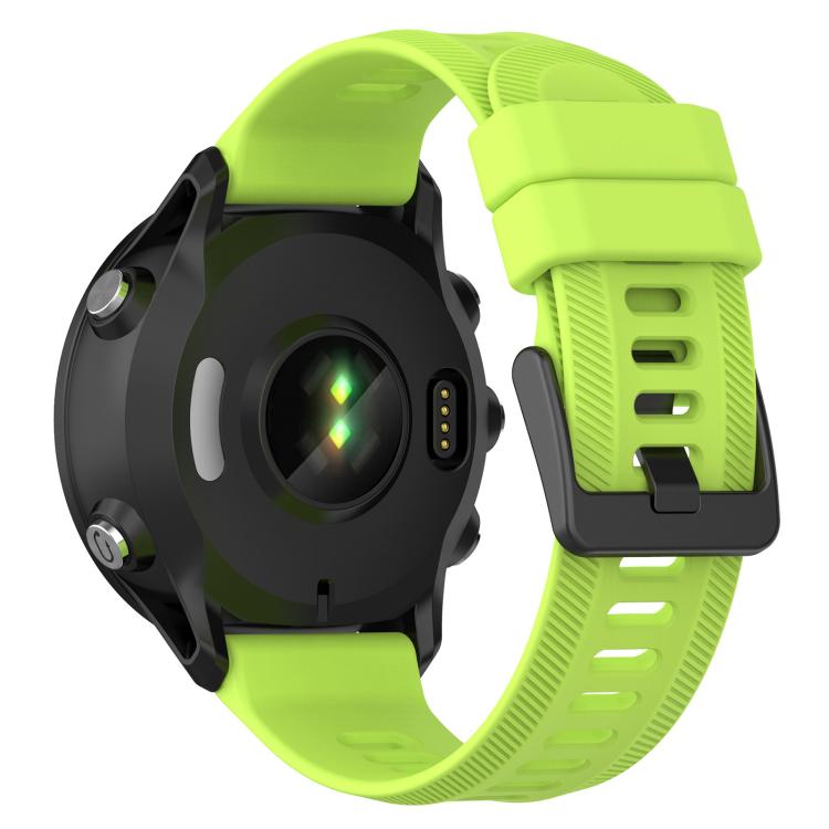 For Garmin Forerunner 955 xDfind Black Buckle Solid Color Silicone Watch Band