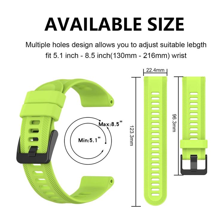 For Garmin Forerunner 955 xDfind Black Buckle Solid Color Silicone Watch Band