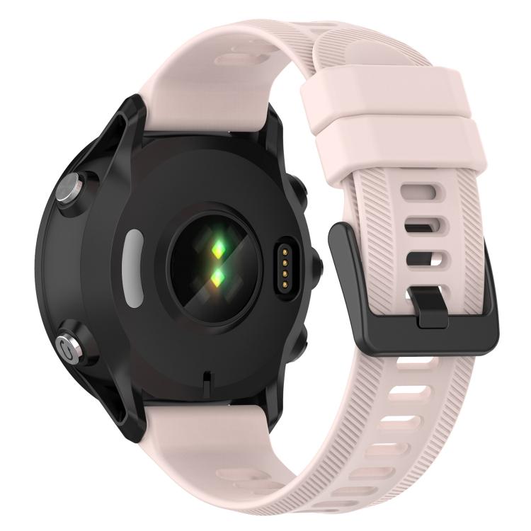 For Garmin Forerunner 955 xDfind Black Buckle Solid Color Silicone Watch Band