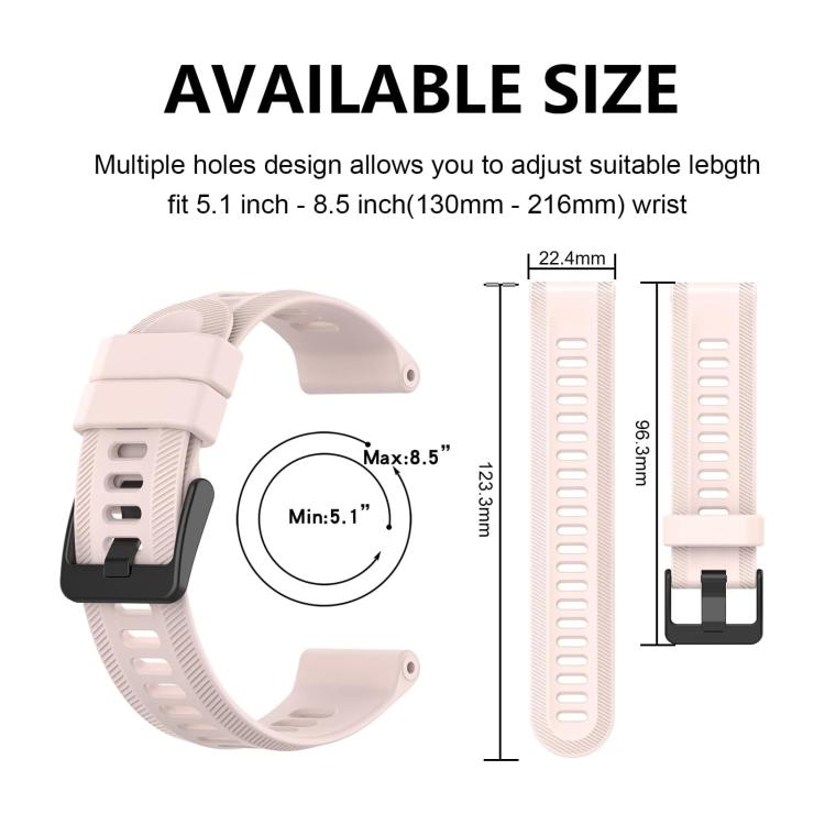 For Garmin Forerunner 955 xDfind Black Buckle Solid Color Silicone Watch Band