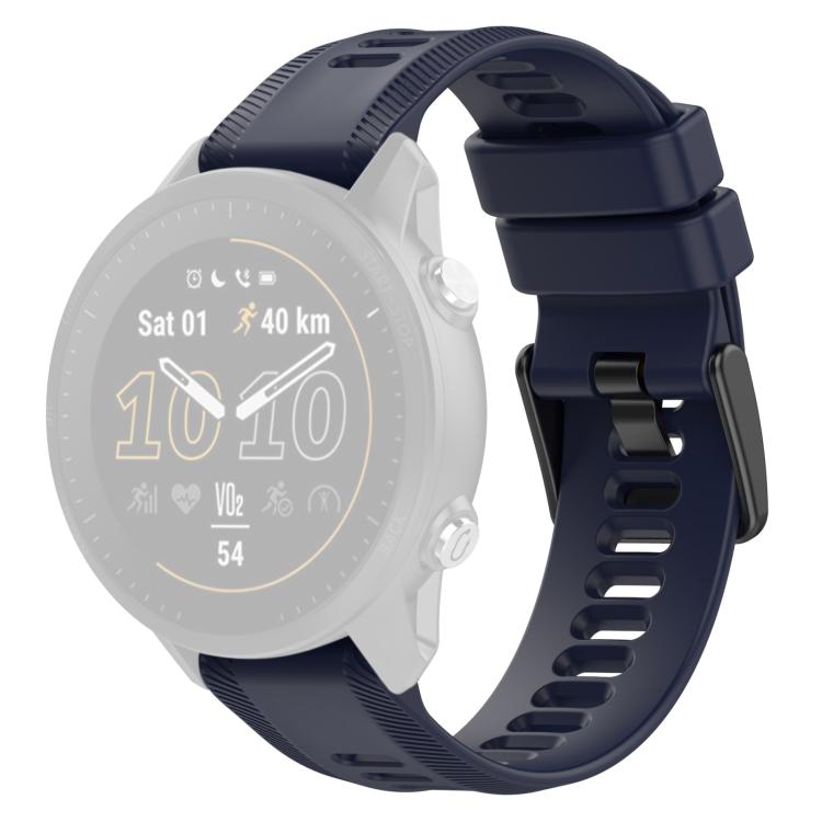 For Garmin Forerunner 955 xDfind Black Buckle Solid Color Silicone Watch Band