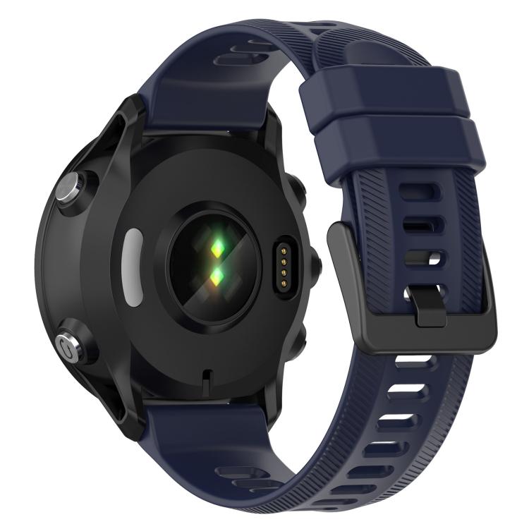 For Garmin Forerunner 955 xDfind Black Buckle Solid Color Silicone Watch Band