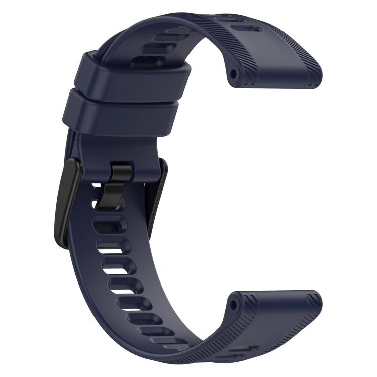 For Garmin Forerunner 955 xDfind Black Buckle Solid Color Silicone Watch Band
