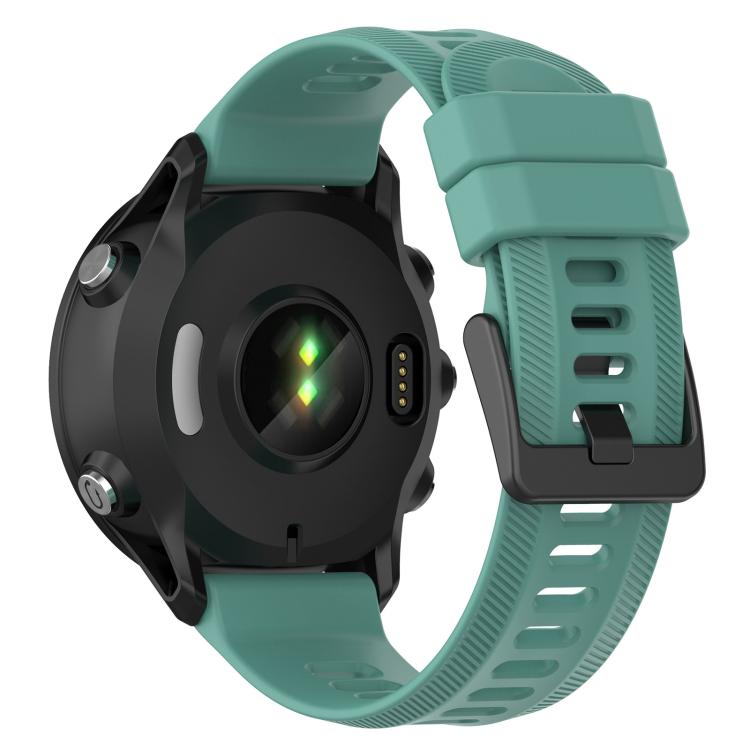 For Garmin Forerunner 955 xDfind Black Buckle Solid Color Silicone Watch Band
