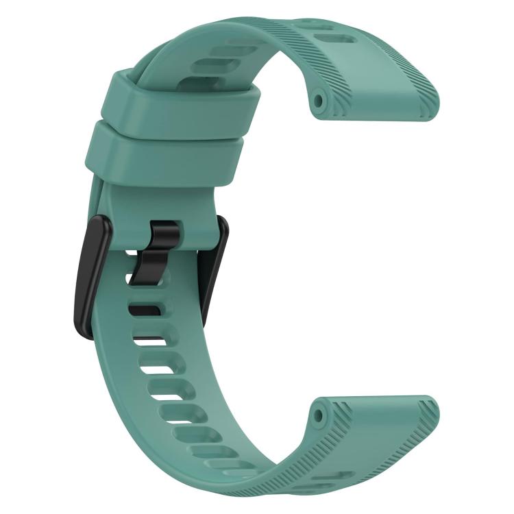 For Garmin Forerunner 955 xDfind Black Buckle Solid Color Silicone Watch Band