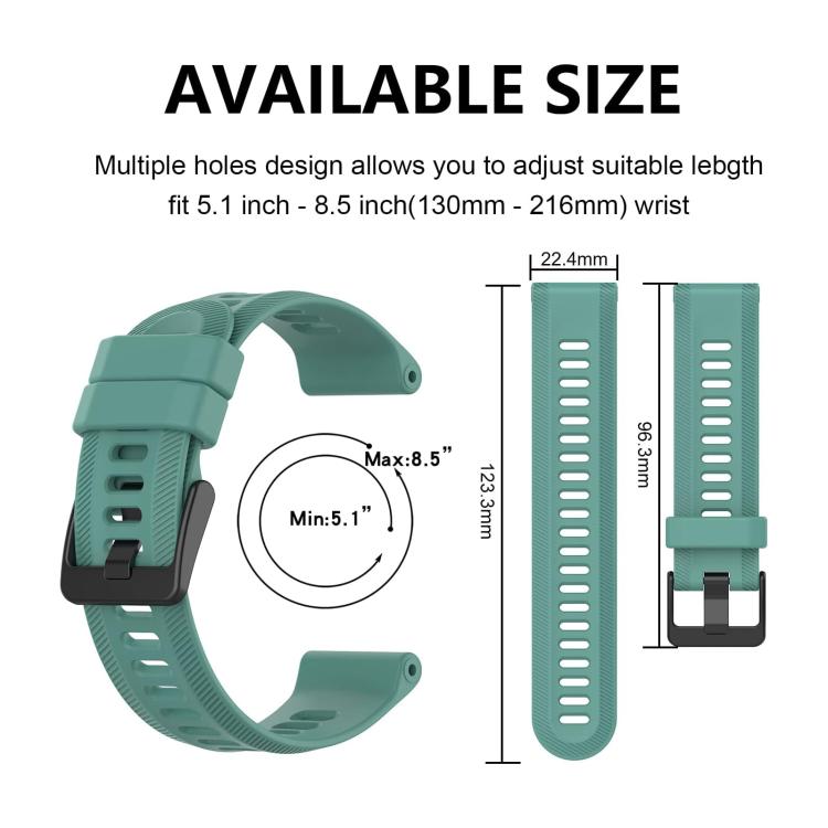For Garmin Forerunner 955 xDfind Black Buckle Solid Color Silicone Watch Band