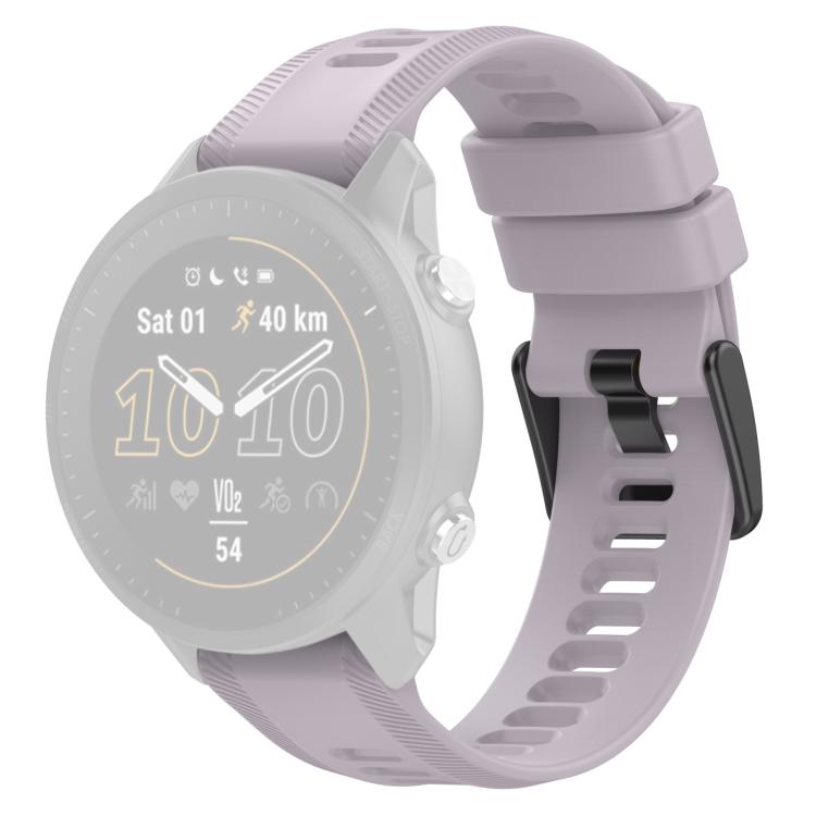 For Garmin Forerunner 955 xDfind Black Buckle Solid Color Silicone Watch Band