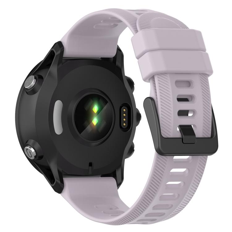 For Garmin Forerunner 955 xDfind Black Buckle Solid Color Silicone Watch Band