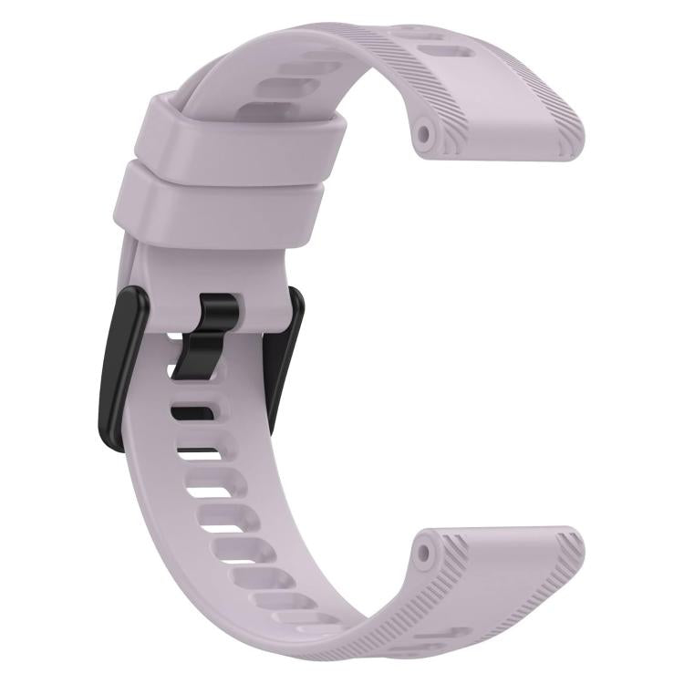 For Garmin Forerunner 955 xDfind Black Buckle Solid Color Silicone Watch Band