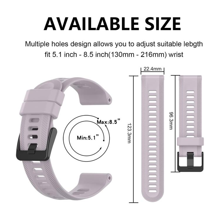 For Garmin Forerunner 955 xDfind Black Buckle Solid Color Silicone Watch Band