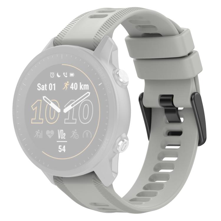 For Garmin Forerunner 955 xDfind Black Buckle Solid Color Silicone Watch Band