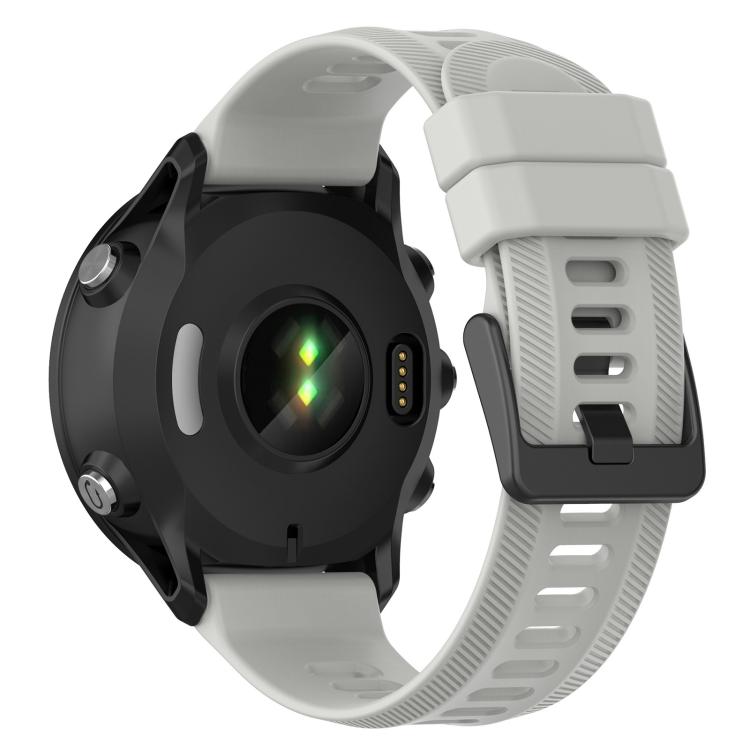 For Garmin Forerunner 955 xDfind Black Buckle Solid Color Silicone Watch Band