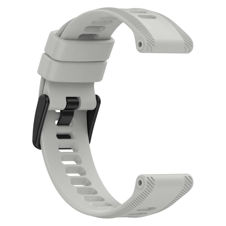 For Garmin Forerunner 955 xDfind Black Buckle Solid Color Silicone Watch Band