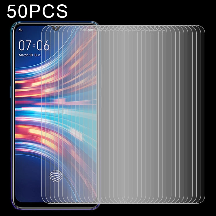 For Vivo Y7s 50 PCS 0.26mm 9H 2.5D Tempered Glass Film