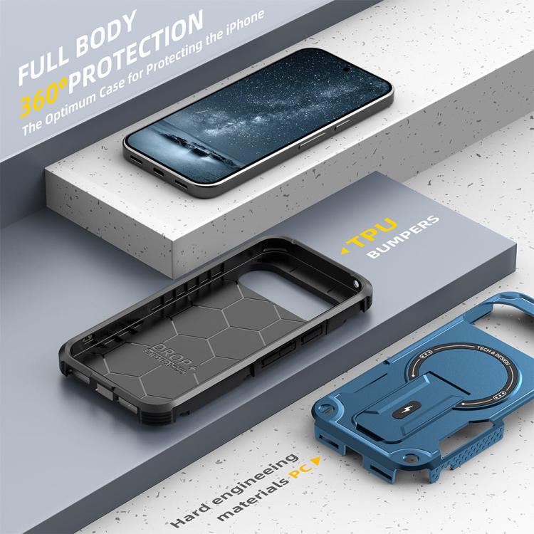 For Google Pixel 10 / 10 Pro / 9 / 9 Pro Armor MagSafe Holder PC Hybrid TPU Phone Case