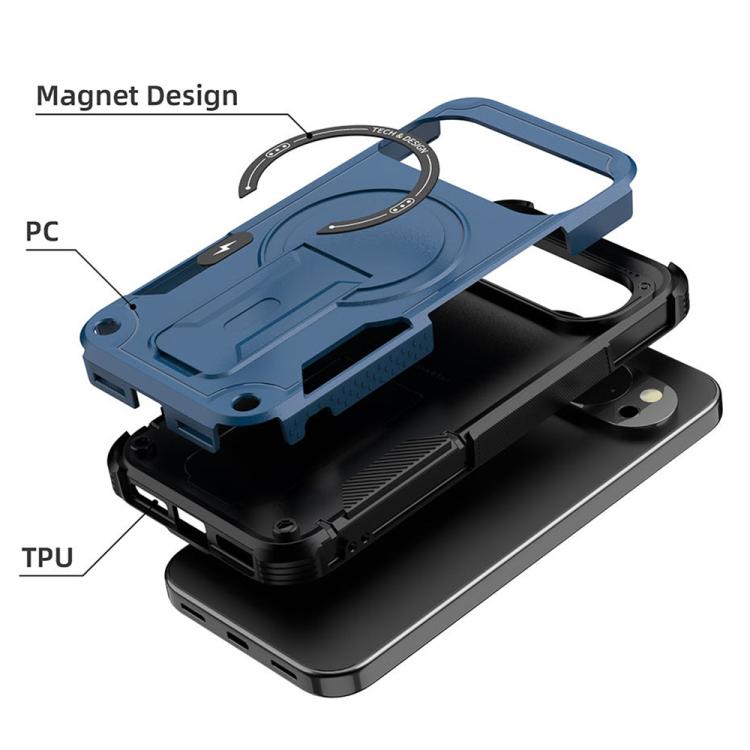 For Google Pixel 10 / 10 Pro / 9 / 9 Pro Armor MagSafe Holder PC Hybrid TPU Phone Case