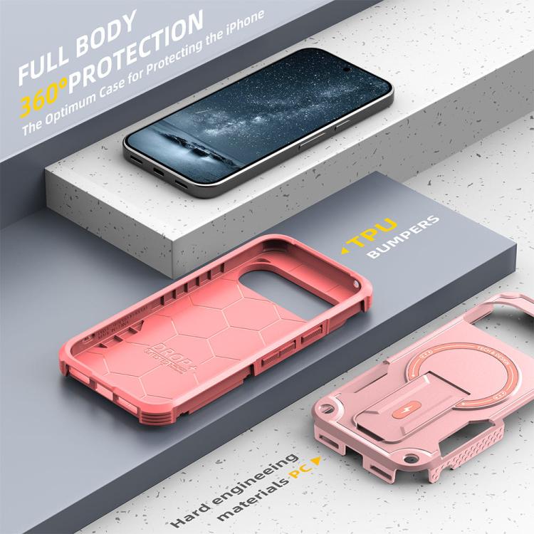 For Google Pixel 10 / 10 Pro / 9 / 9 Pro Armor MagSafe Holder PC Hybrid TPU Phone Case