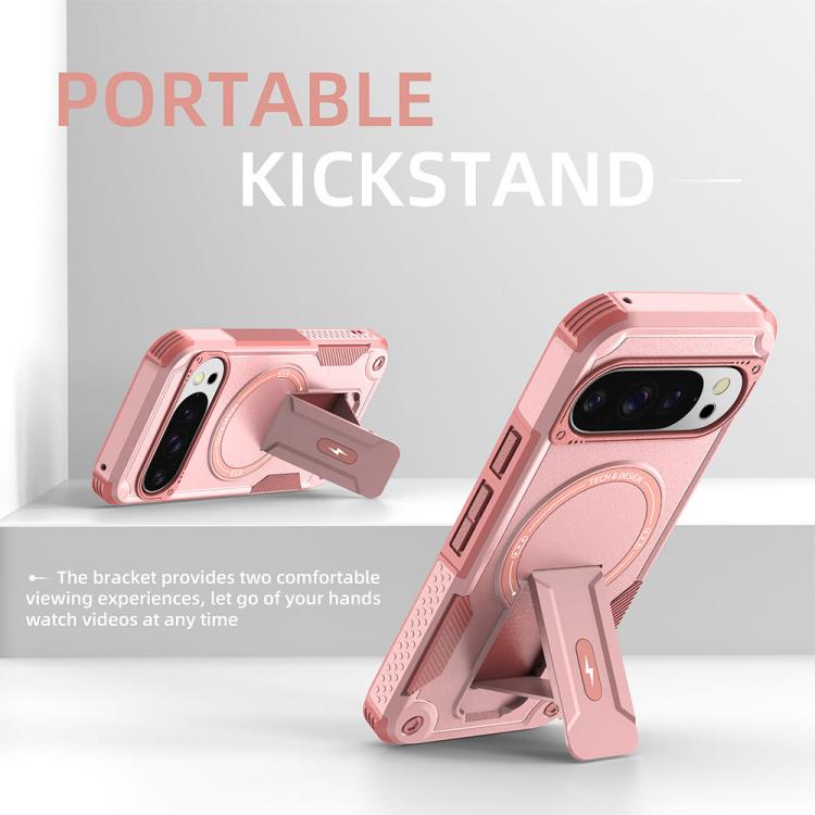 For Google Pixel 10 / 10 Pro / 9 / 9 Pro Armor MagSafe Holder PC Hybrid TPU Phone Case