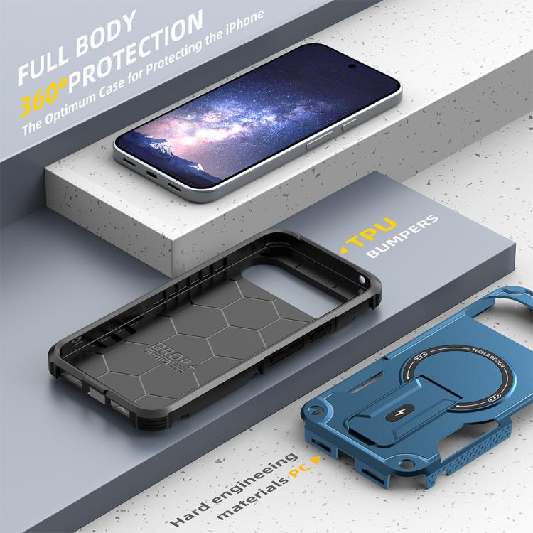 For Google Pixel 9 Pro XL / 10 Pro XL Armor MagSafe Holder PC Hybrid TPU Phone Case