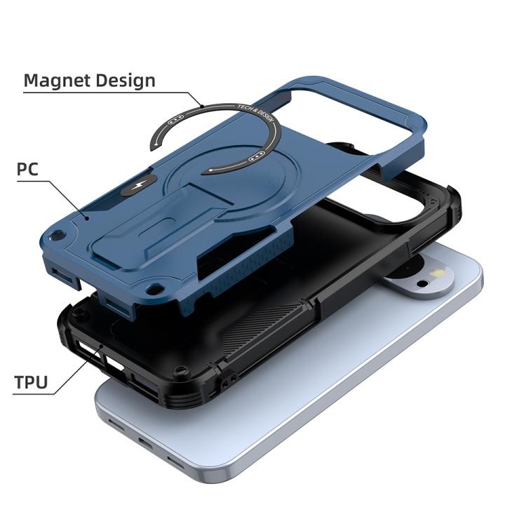 For Google Pixel 9 Pro XL / 10 Pro XL Armor MagSafe Holder PC Hybrid TPU Phone Case