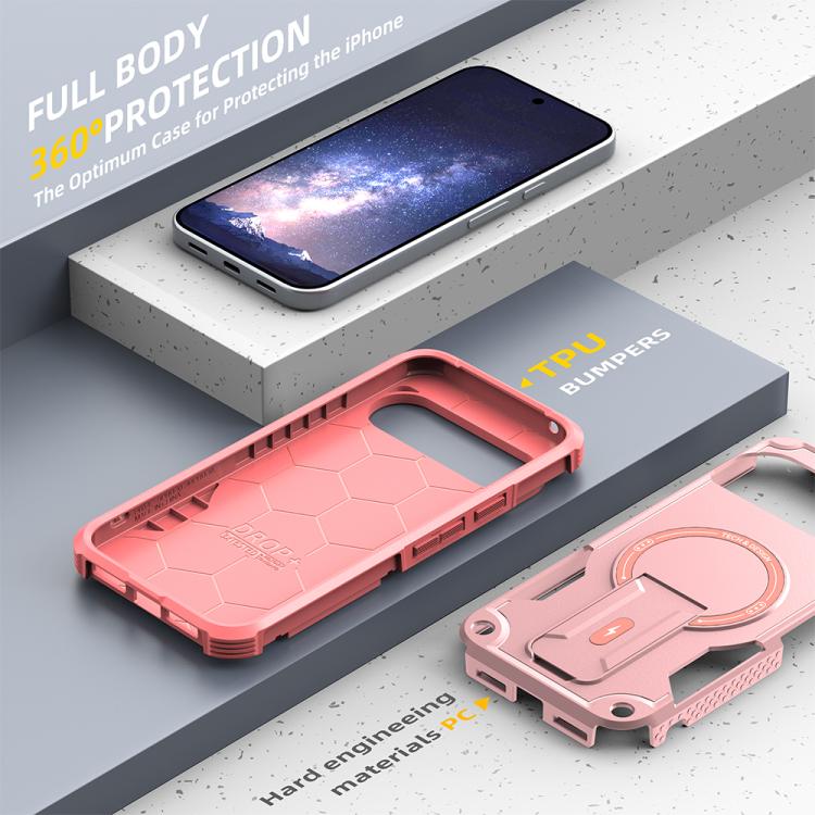 For Google Pixel 9 Pro XL / 10 Pro XL Armor MagSafe Holder PC Hybrid TPU Phone Case