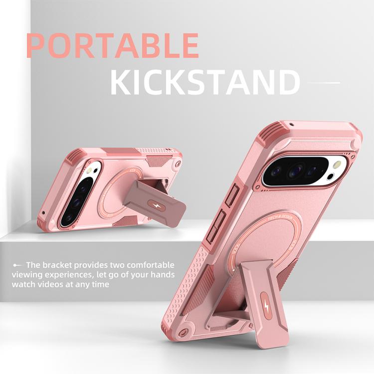 For Google Pixel 9 Pro XL / 10 Pro XL Armor MagSafe Holder PC Hybrid TPU Phone Case
