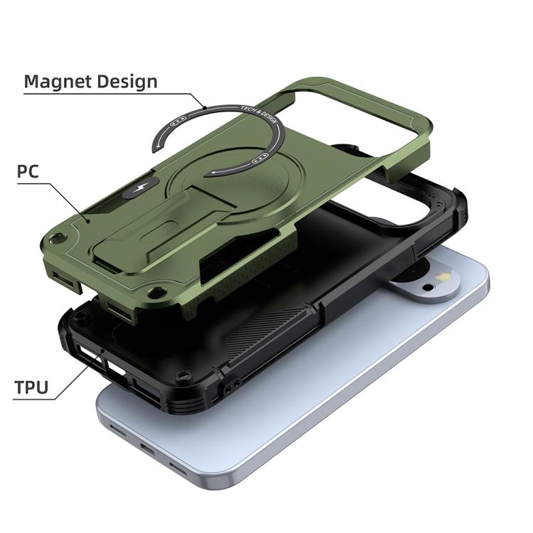 For Google Pixel 9 Pro XL / 10 Pro XL Armor MagSafe Holder PC Hybrid TPU Phone Case