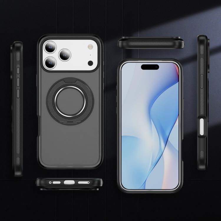 For iPhone 17 Pro Skin Feel Translucent PC Gear Holder C MagSafe Phone Case