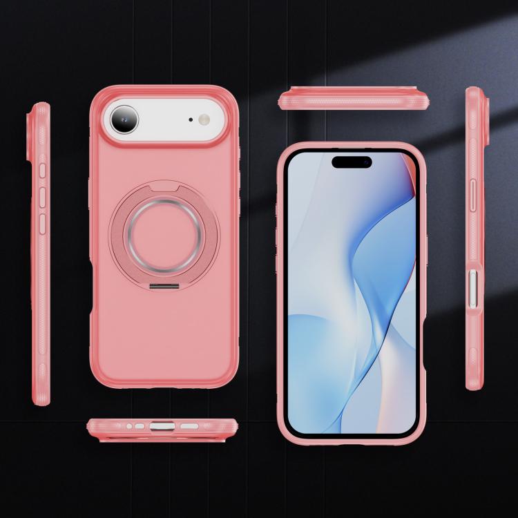 For iPhone Air Skin Feel Translucent PC Gear Holder C MagSafe Phone Case
