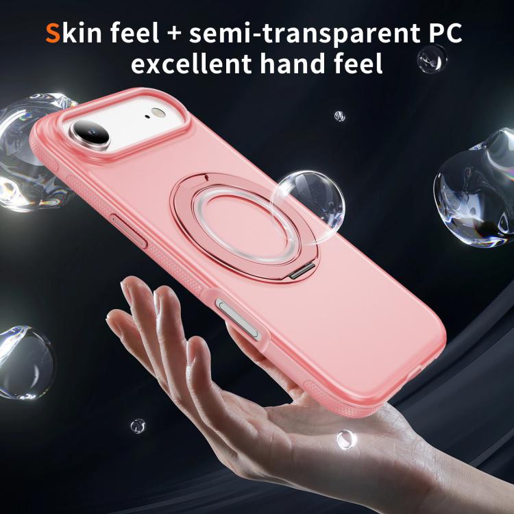 For iPhone Air Skin Feel Translucent PC Gear Holder C MagSafe Phone Case