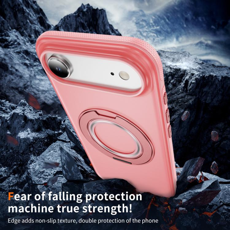 For iPhone Air Skin Feel Translucent PC Gear Holder C MagSafe Phone Case