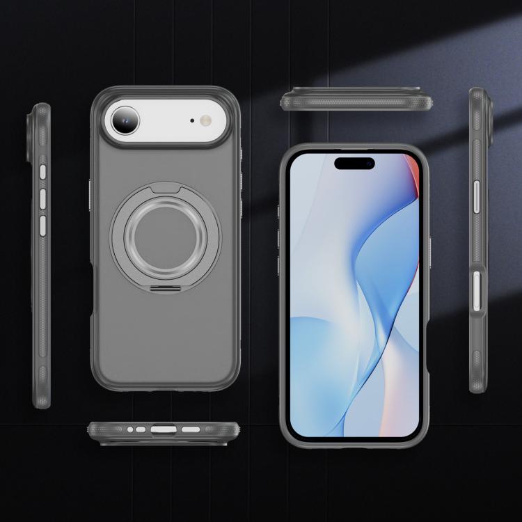 For iPhone Air Skin Feel Translucent PC Gear Holder C MagSafe Phone Case