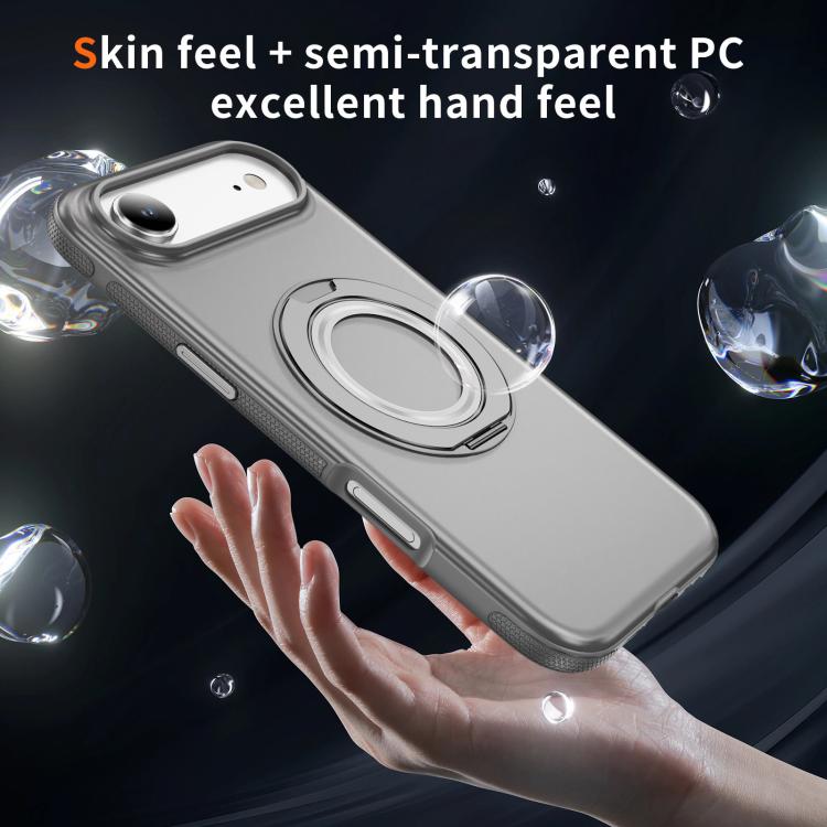 For iPhone Air Skin Feel Translucent PC Gear Holder C MagSafe Phone Case