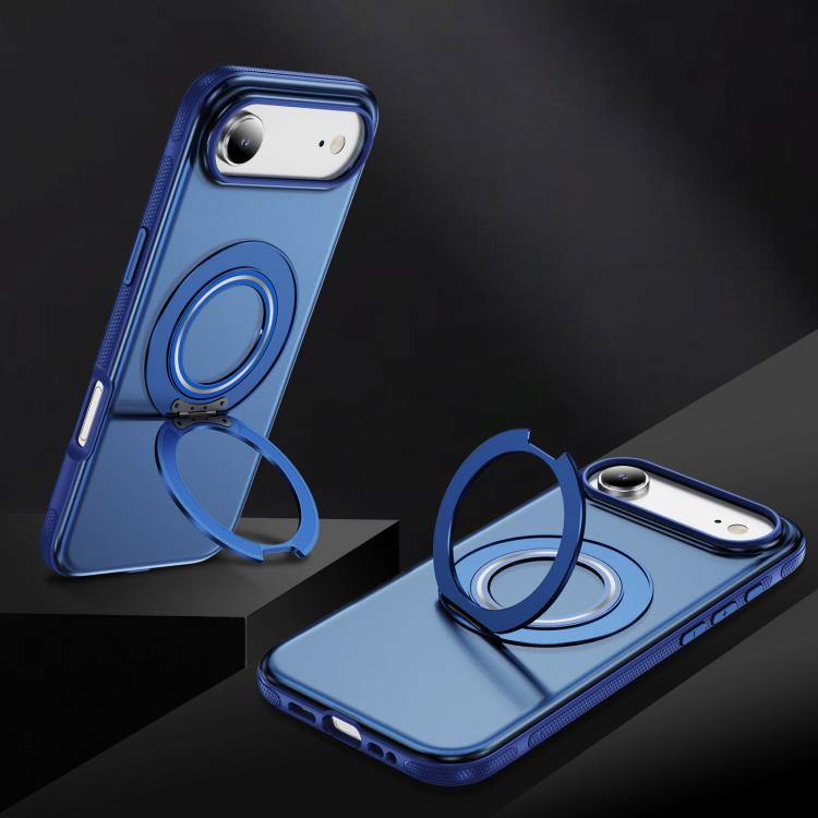 For iPhone Air Skin Feel Translucent PC Gear Holder C MagSafe Phone Case