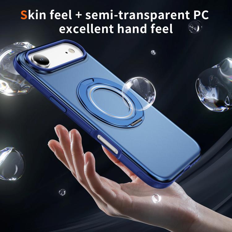 For iPhone Air Skin Feel Translucent PC Gear Holder C MagSafe Phone Case