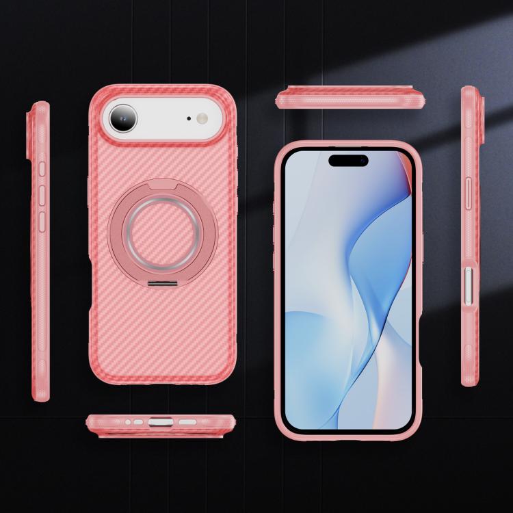 For iPhone Air Carbon Fiber Gear Holder C Type MagSafe Phone Case