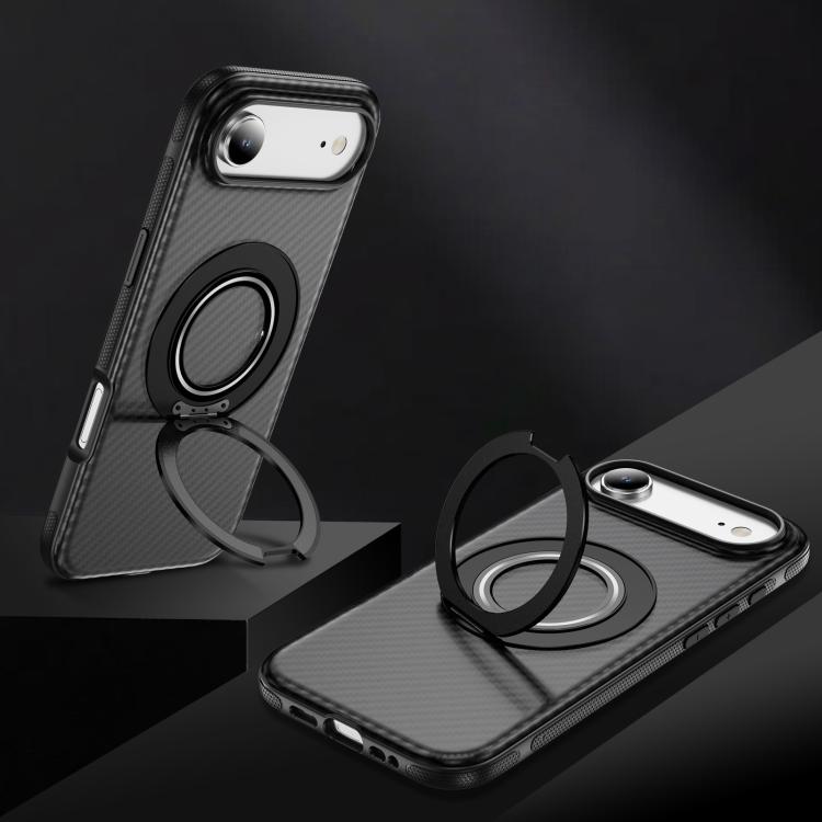 For iPhone Air Carbon Fiber Gear Holder C Type MagSafe Phone Case
