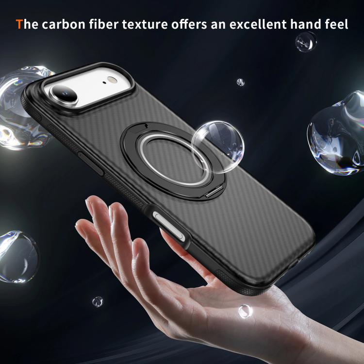 For iPhone Air Carbon Fiber Gear Holder C Type MagSafe Phone Case